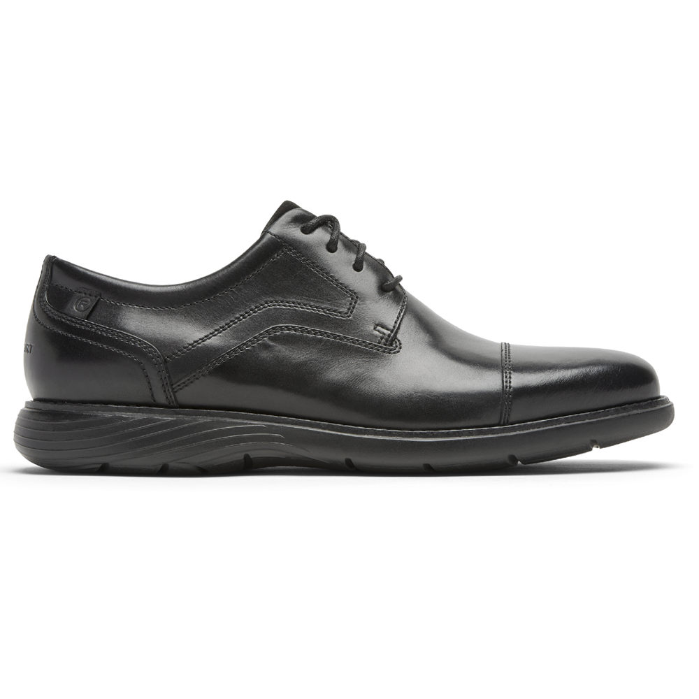 Rockport Mens Garett Cap Toe - Oxfords Black - YQF921546